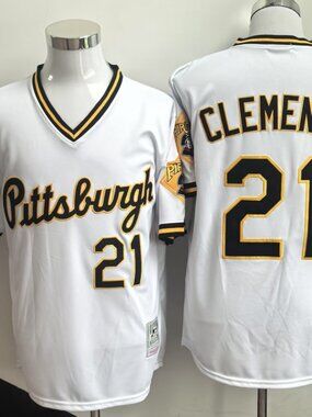 Roberto Clemente #21 White Retro Baseball Jersey